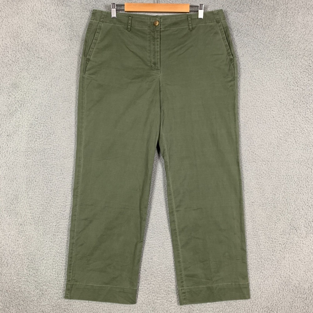 J.Jill Chino Pants Women's 14 Greenwood Straight Stretch‎ Cotton Twill NWT $89
